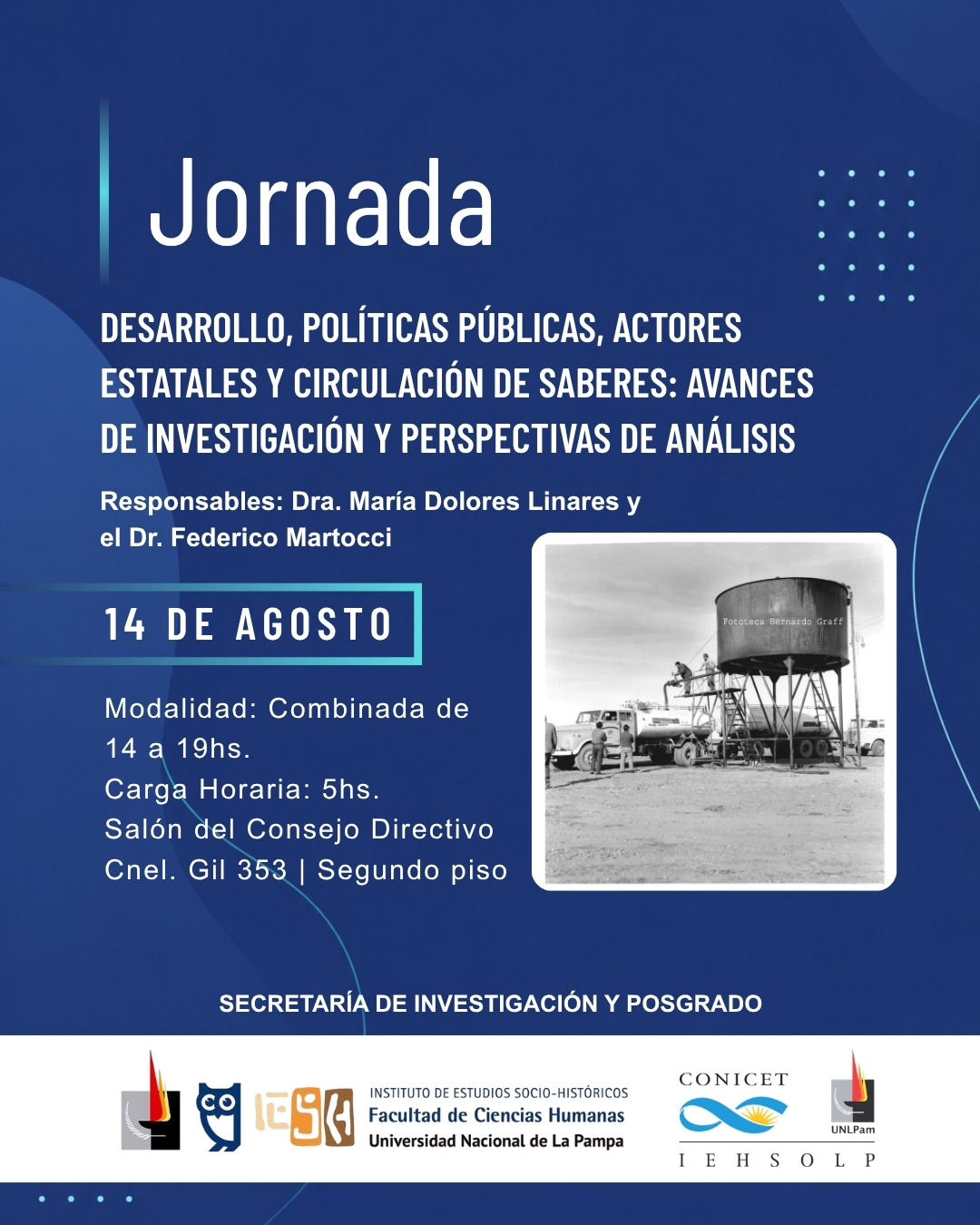 Jornadas sobre desarrollo, políticas públicas y circulación de saberes en la UNLPam